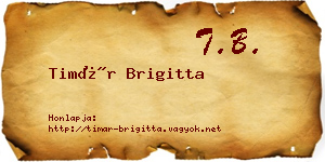 Timár Brigitta névjegykártya