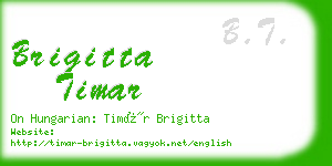 brigitta timar business card